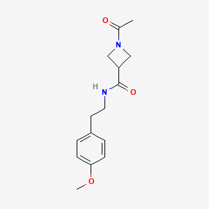 molecular formula C15H20N2O3 B6502443 1-acetyl-N-[2-(4-methoxyphenyl)ethyl]azetidine-3-carboxamide CAS No. 1396686-80-8
