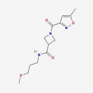 molecular formula C13H19N3O4 B6502451 N-(3-methoxypropyl)-1-(5-methyl-1,2-oxazole-3-carbonyl)azetidine-3-carboxamide CAS No. 1351619-23-2