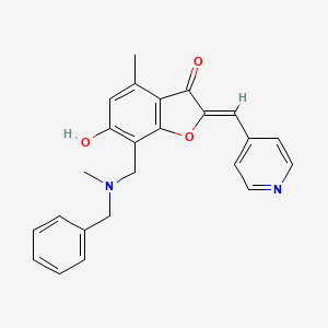 molecular formula C24H22N2O3 B6502459 (2Z)-7-{[benzyl(methyl)amino]methyl}-6-hydroxy-4-methyl-2-[(pyridin-4-yl)methylidene]-2,3-dihydro-1-benzofuran-3-one CAS No. 903868-27-9
