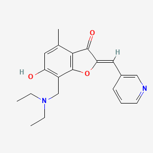 (2Z)-7-[(diethylamino)methyl]-6-hydroxy-4-methyl-2-[(pyridin-3-yl)methylidene]-2,3-dihydro-1-benzofuran-3-one
