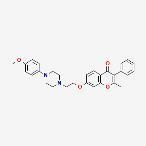 molecular formula C29H30N2O4 B6502491 7-{2-[4-(4-methoxyphenyl)piperazin-1-yl]ethoxy}-2-methyl-3-phenyl-4H-chromen-4-one CAS No. 903866-46-6