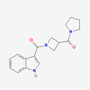 molecular formula C17H19N3O2 B6502499 3-[3-(pyrrolidine-1-carbonyl)azetidine-1-carbonyl]-1H-indole CAS No. 1396707-84-8