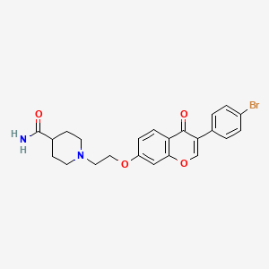 molecular formula C23H23BrN2O4 B6502505 1-(2-{[3-(4-bromophenyl)-4-oxo-4H-chromen-7-yl]oxy}ethyl)piperidine-4-carboxamide CAS No. 903196-31-6