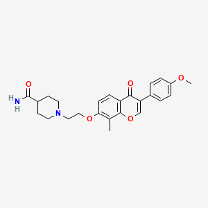 molecular formula C25H28N2O5 B6502507 1-(2-{[3-(4-methoxyphenyl)-8-methyl-4-oxo-4H-chromen-7-yl]oxy}ethyl)piperidine-4-carboxamide CAS No. 903198-34-5