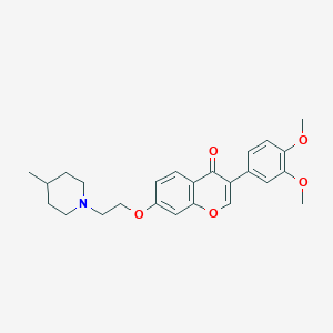 molecular formula C25H29NO5 B6502521 3-(3,4-dimethoxyphenyl)-7-[2-(4-methylpiperidin-1-yl)ethoxy]-4H-chromen-4-one CAS No. 921137-15-7