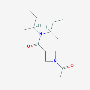 molecular formula C14H26N2O2 B6502549 1-acetyl-N,N-bis(butan-2-yl)azetidine-3-carboxamide CAS No. 1428373-14-1