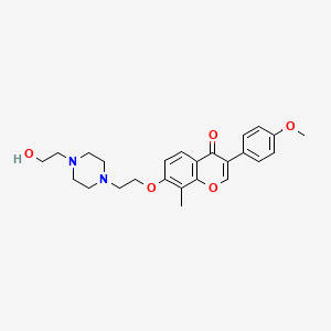 molecular formula C25H30N2O5 B6502571 7-{2-[4-(2-hydroxyethyl)piperazin-1-yl]ethoxy}-3-(4-methoxyphenyl)-8-methyl-4H-chromen-4-one CAS No. 921117-96-6