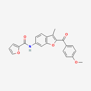 molecular formula C22H17NO5 B6502590 N-[2-(4-methoxybenzoyl)-3-methyl-1-benzofuran-6-yl]furan-2-carboxamide CAS No. 921104-93-0