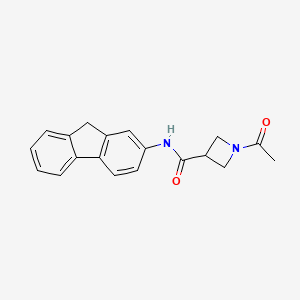 molecular formula C19H18N2O2 B6502604 1-acetyl-N-(9H-fluoren-2-yl)azetidine-3-carboxamide CAS No. 1421497-79-1