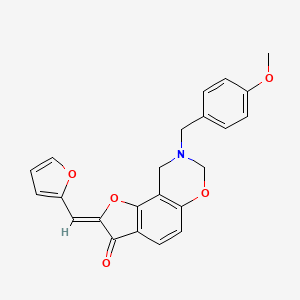 B6502625 (4Z)-4-[(furan-2-yl)methylidene]-12-[(4-methoxyphenyl)methyl]-3,10-dioxa-12-azatricyclo[7.4.0.0^{2,6}]trideca-1,6,8-trien-5-one CAS No. 929869-00-1