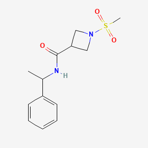molecular formula C13H18N2O3S B6502649 1-methanesulfonyl-N-(1-phenylethyl)azetidine-3-carboxamide CAS No. 1428370-78-8