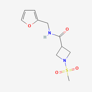 molecular formula C10H14N2O4S B6502657 N-[(furan-2-yl)methyl]-1-methanesulfonylazetidine-3-carboxamide CAS No. 1428379-17-2