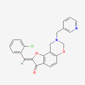 molecular formula C23H17ClN2O3 B6502673 (4Z)-4-[(2-chlorophenyl)methylidene]-12-[(pyridin-3-yl)methyl]-3,10-dioxa-12-azatricyclo[7.4.0.0^{2,6}]trideca-1,6,8-trien-5-one CAS No. 929828-17-1