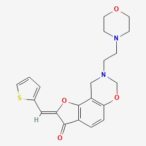 molecular formula C21H22N2O4S B6502738 (4Z)-12-[2-(morpholin-4-yl)ethyl]-4-[(thiophen-2-yl)methylidene]-3,10-dioxa-12-azatricyclo[7.4.0.0^{2,6}]trideca-1,6,8-trien-5-one CAS No. 951951-44-3