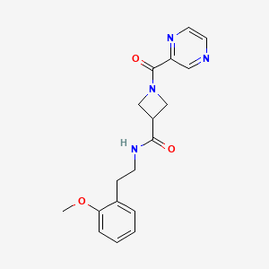 molecular formula C18H20N4O3 B6502754 N-[2-(2-methoxyphenyl)ethyl]-1-(pyrazine-2-carbonyl)azetidine-3-carboxamide CAS No. 1396812-74-0