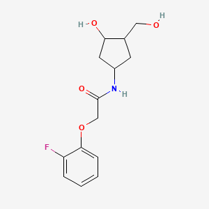 molecular formula C14H18FNO4 B6502779 2-(2-fluorophenoxy)-N-[3-hydroxy-4-(hydroxymethyl)cyclopentyl]acetamide CAS No. 1421485-68-8