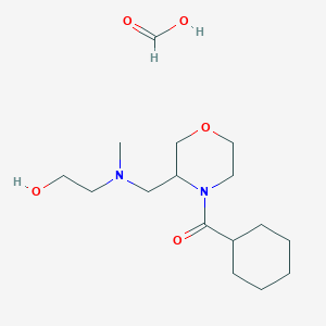 2-{[(4-cyclohexanecarbonylmorpholin-3-yl)methyl](methyl)amino}ethan-1-ol; formic acid