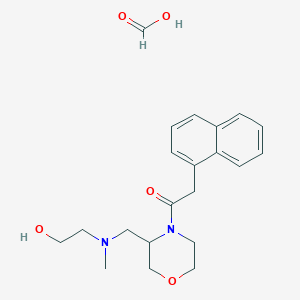molecular formula C21H28N2O5 B6502830 1-(3-(((2-hydroxyethyl)(methyl)amino)methyl)morpholino)-2-(naphthalen-1-yl)ethan-1-one formate CAS No. 1421453-39-5
