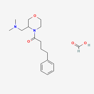 molecular formula C18H28N2O4 B6502831 1-{3-[(dimethylamino)methyl]morpholin-4-yl}-4-phenylbutan-1-one; formic acid CAS No. 1421497-76-8