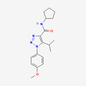 molecular formula C18H24N4O2 B6502979 N-cyclopentyl-1-(4-methoxyphenyl)-5-(propan-2-yl)-1H-1,2,3-triazole-4-carboxamide CAS No. 954354-50-8