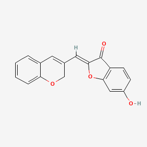 molecular formula C18H12O4 B6503020 (2Z)-2-[(2H-chromen-3-yl)methylidene]-6-hydroxy-2,3-dihydro-1-benzofuran-3-one CAS No. 859661-46-4