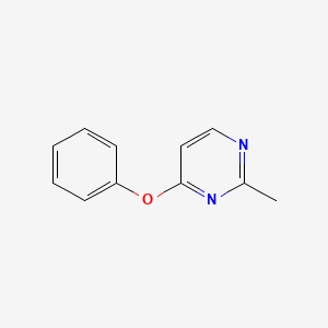 molecular formula C11H10N2O B6503052 2-甲基-4-苯氧基嘧啶 CAS No. 7218-67-9