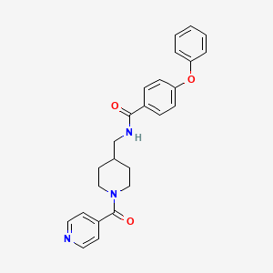 molecular formula C25H25N3O3 B6503062 4-phenoxy-N-{[1-(pyridine-4-carbonyl)piperidin-4-yl]methyl}benzamide CAS No. 1396712-65-4