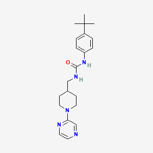 molecular formula C21H29N5O B6503129 3-(4-tert-butylphenyl)-1-{[1-(pyrazin-2-yl)piperidin-4-yl]methyl}urea CAS No. 1396884-71-1