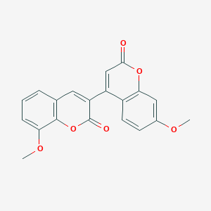 molecular formula C20H14O6 B6503134 7',8-dimethoxy-2H,2'H-[3,4'-bichromene]-2,2'-dione CAS No. 855774-17-3