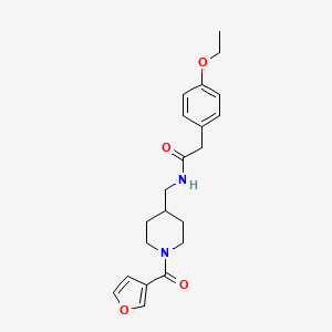 molecular formula C21H26N2O4 B6503156 2-(4-ethoxyphenyl)-N-{[1-(furan-3-carbonyl)piperidin-4-yl]methyl}acetamide CAS No. 1396713-88-4