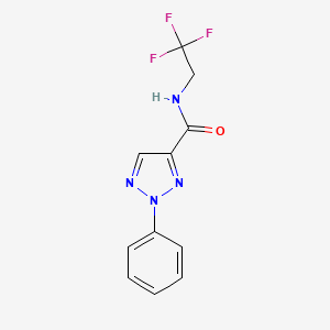 molecular formula C11H9F3N4O B6503165 2-phenyl-N-(2,2,2-trifluoroethyl)-2H-1,2,3-triazole-4-carboxamide CAS No. 1060895-56-8