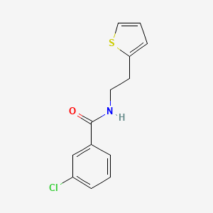 molecular formula C13H12ClNOS B6503174 3-chloro-N-[2-(thiophen-2-yl)ethyl]benzamide CAS No. 1037915-86-8