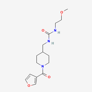 molecular formula C15H23N3O4 B6503181 1-{[1-(furan-3-carbonyl)piperidin-4-yl]methyl}-3-(2-methoxyethyl)urea CAS No. 1396877-87-4