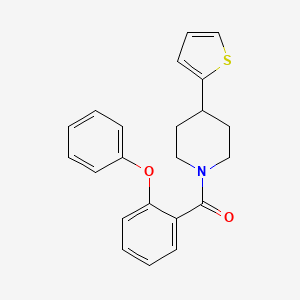 molecular formula C22H21NO2S B6503192 1-(2-phenoxybenzoyl)-4-(thiophen-2-yl)piperidine CAS No. 1396878-31-1