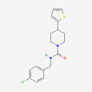molecular formula C17H19ClN2OS B6503217 N-[(4-chlorophenyl)methyl]-4-(thiophen-2-yl)piperidine-1-carboxamide CAS No. 1396746-01-2