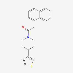 molecular formula C21H21NOS B6503243 2-(naphthalen-1-yl)-1-[4-(thiophen-3-yl)piperidin-1-yl]ethan-1-one CAS No. 1396886-90-0