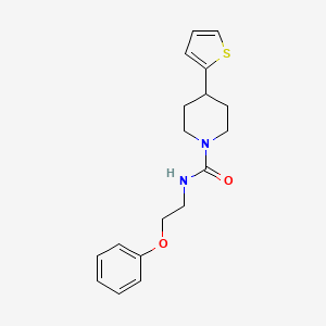 molecular formula C18H22N2O2S B6503259 N-(2-phenoxyethyl)-4-(thiophen-2-yl)piperidine-1-carboxamide CAS No. 1396746-95-4
