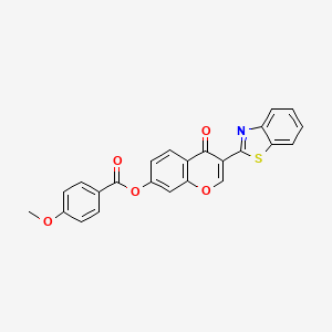 molecular formula C24H15NO5S B6503265 3-(1,3-benzothiazol-2-yl)-4-oxo-4H-chromen-7-yl 4-methoxybenzoate CAS No. 610759-42-7