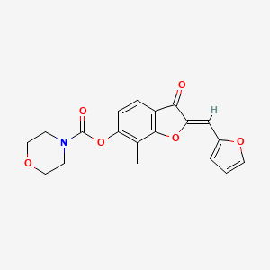 molecular formula C19H17NO6 B6503281 (2Z)-2-[(furan-2-yl)methylidene]-7-methyl-3-oxo-2,3-dihydro-1-benzofuran-6-yl morpholine-4-carboxylate CAS No. 896815-28-4