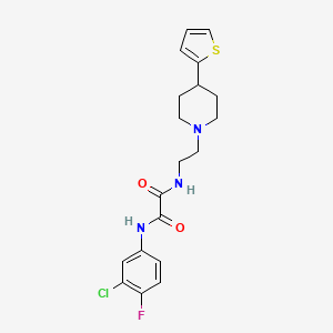 molecular formula C19H21ClFN3O2S B6503301 N'-(3-chloro-4-fluorophenyl)-N-{2-[4-(thiophen-2-yl)piperidin-1-yl]ethyl}ethanediamide CAS No. 1428373-73-2