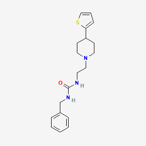 molecular formula C19H25N3OS B6503302 1-benzyl-3-{2-[4-(thiophen-2-yl)piperidin-1-yl]ethyl}urea CAS No. 1428366-39-5