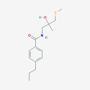 molecular formula C15H23NO2S B6503319 N-[2-hydroxy-2-methyl-3-(methylsulfanyl)propyl]-4-propylbenzamide CAS No. 1396768-78-7