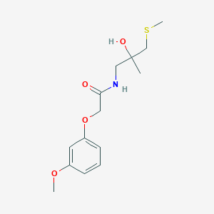 molecular formula C14H21NO4S B6503321 N-[2-hydroxy-2-methyl-3-(methylsulfanyl)propyl]-2-(3-methoxyphenoxy)acetamide CAS No. 1396746-04-5