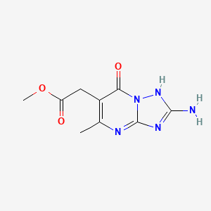 molecular formula C9H11N5O3 B6503324 methyl 2-{2-amino-5-methyl-7-oxo-4H,7H-[1,2,4]triazolo[1,5-a]pyrimidin-6-yl}acetate CAS No. 876716-69-7