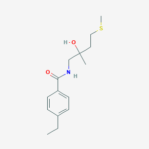 molecular formula C15H23NO2S B6503335 4-ethyl-N-[2-hydroxy-2-methyl-4-(methylsulfanyl)butyl]benzamide CAS No. 1396746-07-8