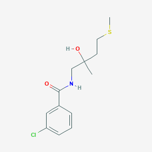 molecular formula C13H18ClNO2S B6503338 3-chloro-N-[2-hydroxy-2-methyl-4-(methylsulfanyl)butyl]benzamide CAS No. 1396852-60-0