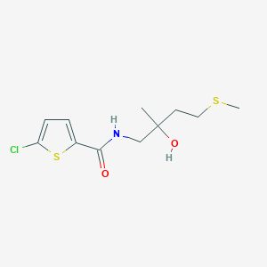 molecular formula C11H16ClNO2S2 B6503342 5-chloro-N-[2-hydroxy-2-methyl-4-(methylsulfanyl)butyl]thiophene-2-carboxamide CAS No. 1396675-59-4
