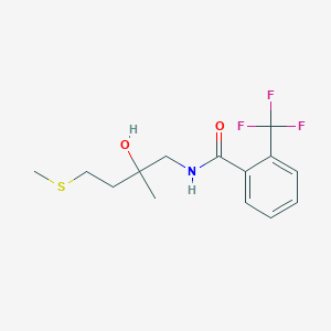 molecular formula C14H18F3NO2S B6503348 N-[2-hydroxy-2-methyl-4-(methylsulfanyl)butyl]-2-(trifluoromethyl)benzamide CAS No. 1396751-62-4