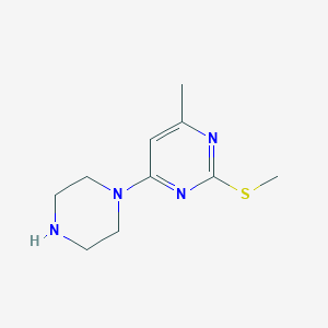 molecular formula C10H16N4S B6503367 4-methyl-2-(methylsulfanyl)-6-(piperazin-1-yl)pyrimidine CAS No. 874782-16-8
