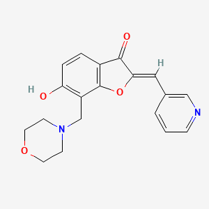 molecular formula C19H18N2O4 B6503368 (2Z)-6-hydroxy-7-[(morpholin-4-yl)methyl]-2-[(pyridin-3-yl)methylidene]-2,3-dihydro-1-benzofuran-3-one CAS No. 896832-24-9